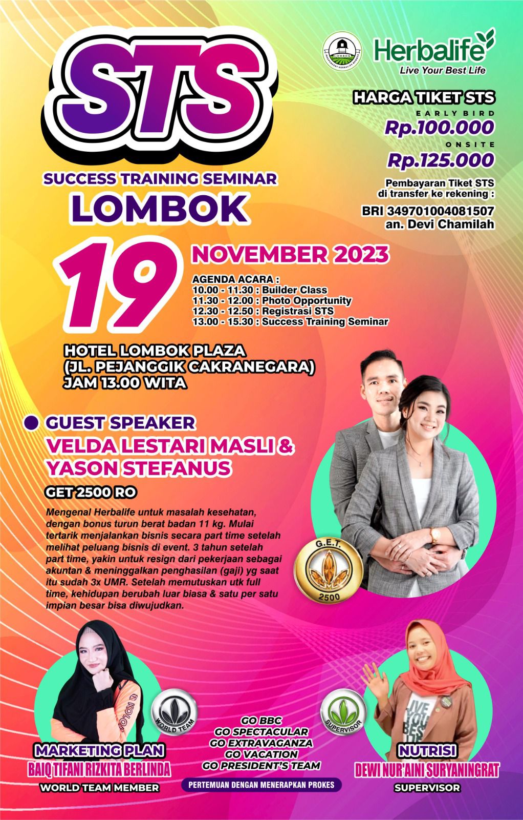 STS Lombok, 19 November 2023